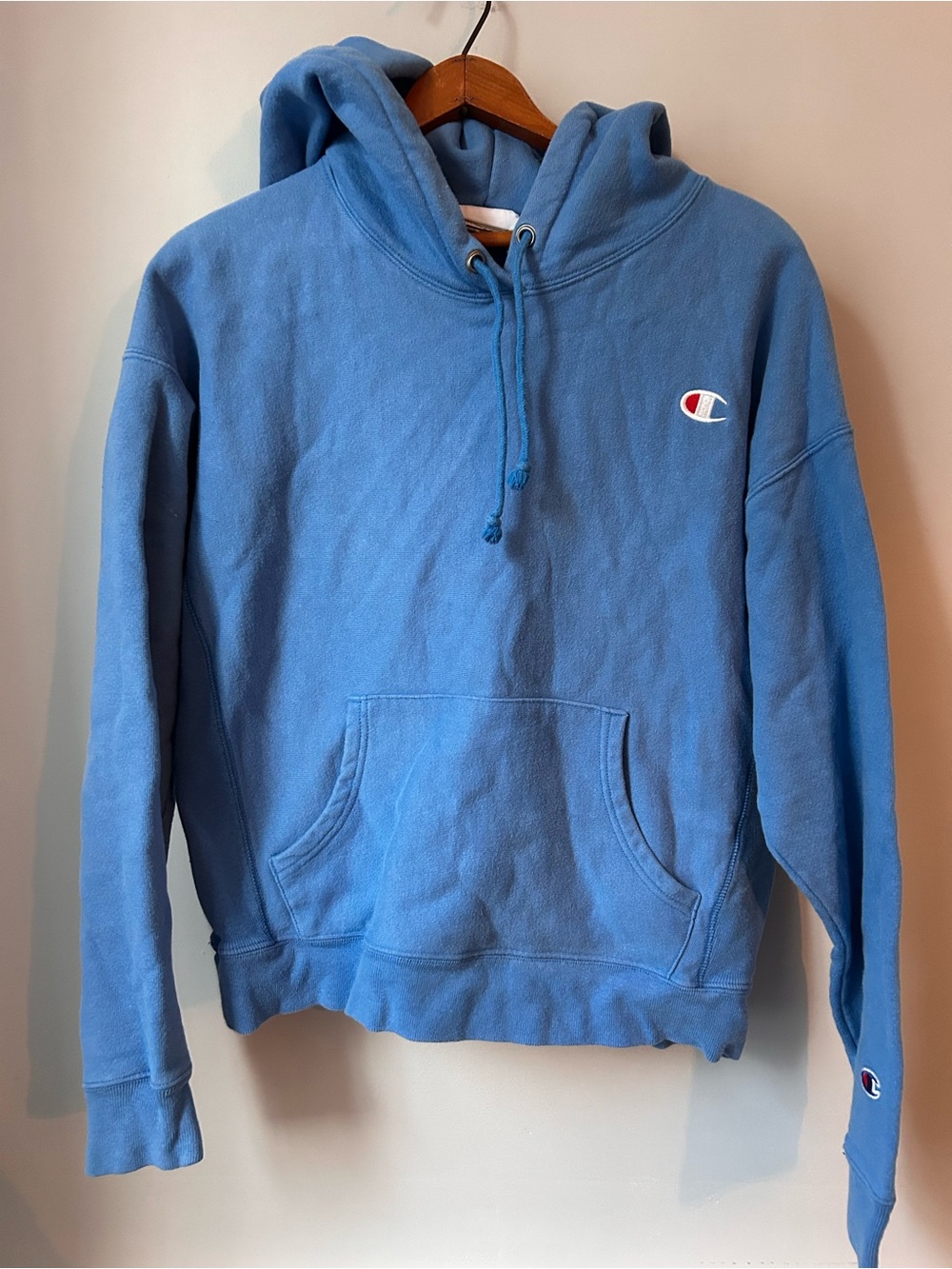 Rare VTG CHAMPION C Letter Crest Reverse Weave Crewneck Sweatshirt 90s Blue SZ L